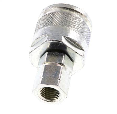 Stalen DN 6.3 Hydraulische Koppeling Insteeknippel G 1/4 inch Binnendraad ISO 14541 D M24 x 2