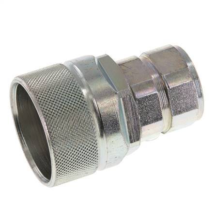 Steel DN 12.5 Hydraulic Coupling Plug G 1/2 inch Female Threads ISO 14541 D M36 x 2