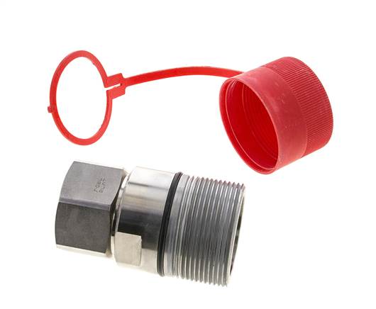 RVS DN 31.5 Hydraulische Koppeling Snelkoppeling G 1 1/2 inch Binnendraad D M70 x 3