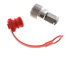 RVS DN 6.3 Hydraulische Koppeling Insteeknippel G 1/4 inch Binnendraad ISO 14541 D M24 x 2