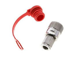 RVS DN 6.3 Hydraulische Koppeling Insteeknippel G 1/4 inch Binnendraad ISO 14541 D M24 x 2