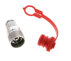 RVS DN 6.3 Hydraulische Koppeling Insteeknippel G 1/4 inch Binnendraad ISO 14541 D M24 x 2