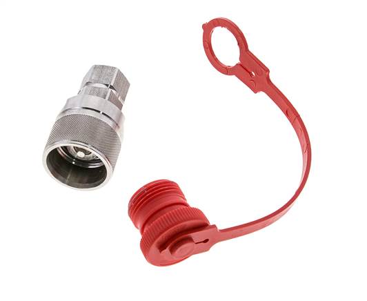 RVS DN 10 Hydraulische Koppeling Insteeknippel G 3/8 inch Binnendraad ISO 14541 D M28 x 2