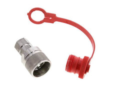 RVS DN 10 Hydraulische Koppeling Insteeknippel G 3/8 inch Binnendraad ISO 14541 D M28 x 2