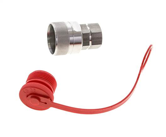 RVS DN 12.5 Hydraulische Koppeling Insteeknippel G 1/2 inch Binnendraad ISO 14541 D M36 x 2