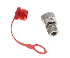 RVS DN 12.5 Hydraulische Koppeling Insteeknippel G 1/2 inch Binnendraad ISO 14541 D M36 x 2