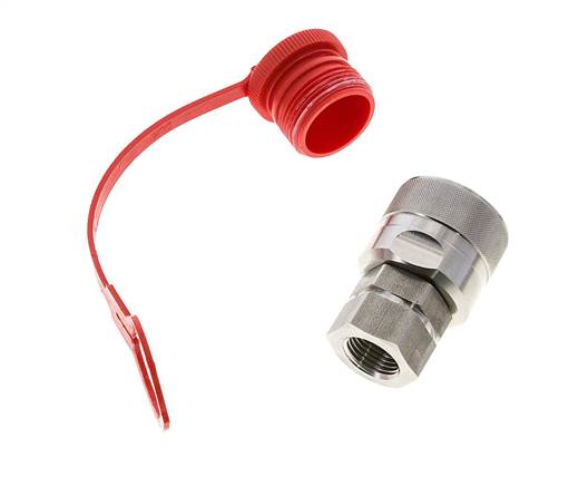 RVS DN 12.5 Hydraulische Koppeling Insteeknippel G 1/2 inch Binnendraad ISO 14541 D M36 x 2