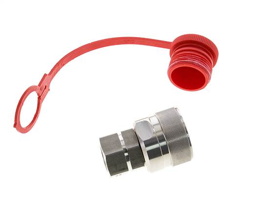 RVS DN 12.5 Hydraulische Koppeling Insteeknippel G 1/2 inch Binnendraad ISO 14541 D M36 x 2