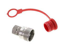 RVS DN 12.5 Hydraulische Koppeling Insteeknippel G 1/2 inch Binnendraad ISO 14541 D M36 x 2