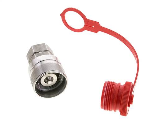 RVS DN 12.5 Hydraulische Koppeling Insteeknippel G 1/2 inch Binnendraad ISO 14541 D M36 x 2