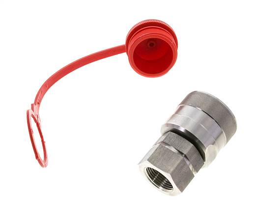 RVS DN 20 Hydraulische Koppeling Insteeknippel G 3/4 inch Binnendraad ISO 14541 D M42 x 2