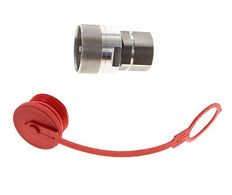RVS DN 25 Hydraulische Koppeling Insteeknippel G 1 inch Binnendraad D M48 x 3