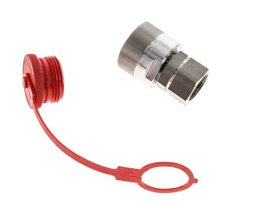 RVS DN 25 Hydraulische Koppeling Insteeknippel G 1 inch Binnendraad D M48 x 3