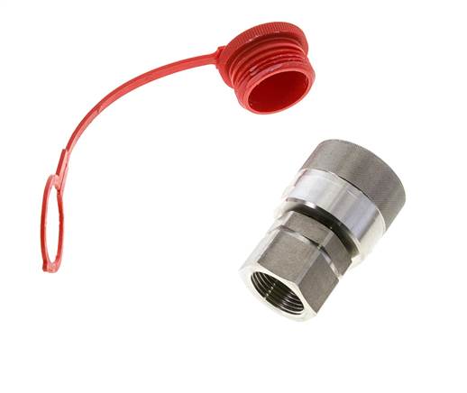 RVS DN 25 Hydraulische Koppeling Insteeknippel G 1 inch Binnendraad D M48 x 3