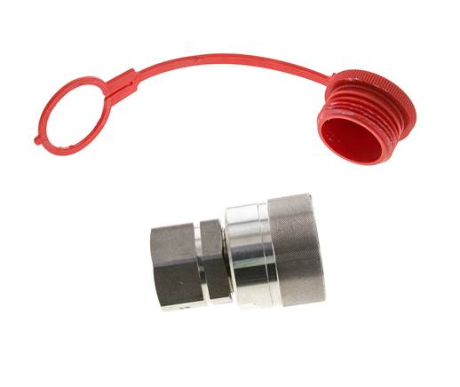 RVS DN 25 Hydraulische Koppeling Insteeknippel G 1 inch Binnendraad D M48 x 3