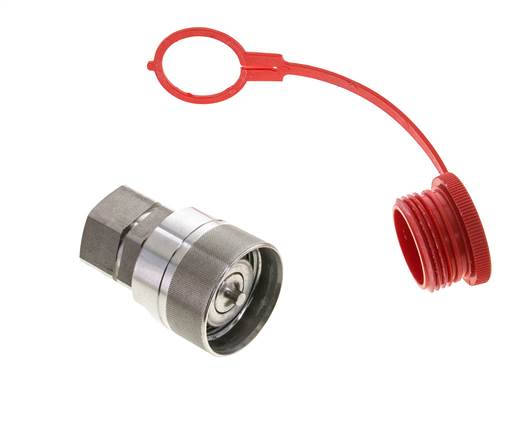 RVS DN 25 Hydraulische Koppeling Insteeknippel G 1 inch Binnendraad D M48 x 3