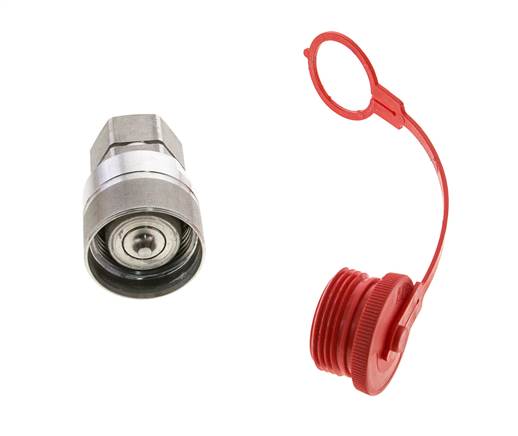 RVS DN 25 Hydraulische Koppeling Insteeknippel G 1 inch Binnendraad D M48 x 3