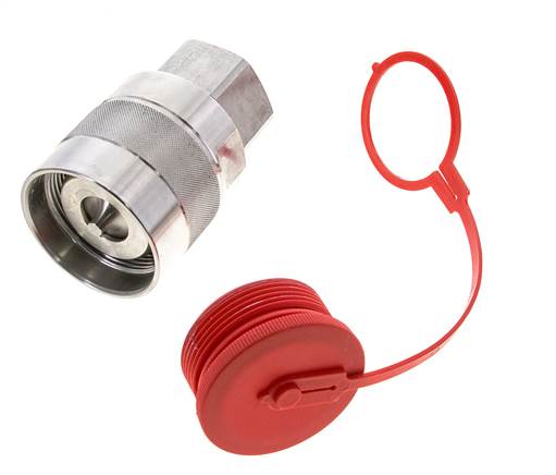 RVS DN 31.5 Hydraulische Koppeling Insteeknippel G 1 1/2 inch Binnendraad D M70 x 3