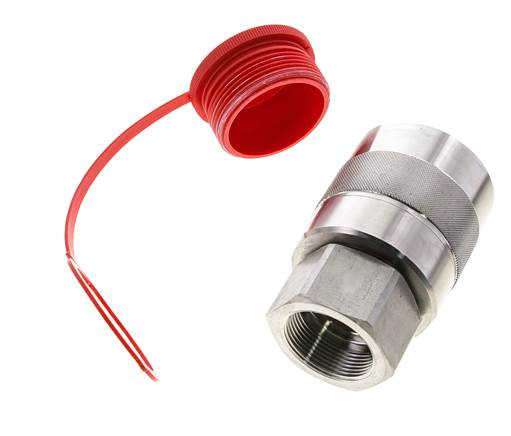 RVS DN 31.5 Hydraulische Koppeling Insteeknippel G 1 1/2 inch Binnendraad D M70 x 3