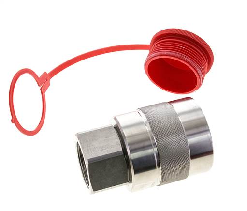 RVS DN 31.5 Hydraulische Koppeling Insteeknippel G 1 1/2 inch Binnendraad D M70 x 3