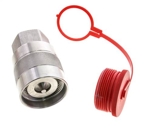 RVS DN 31.5 Hydraulische Koppeling Insteeknippel G 1 1/2 inch Binnendraad D M70 x 3