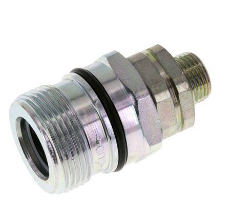 Steel DN 12.5 Hydraulic Coupling Socket 12 mm L Compression Ring ISO 14541/8434-1 D M36 x 2