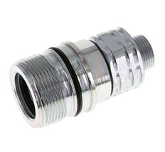 Steel DN 20 Hydraulic Coupling Socket 15 mm L Compression Ring ISO 14541/8434-1 D M42 x 2