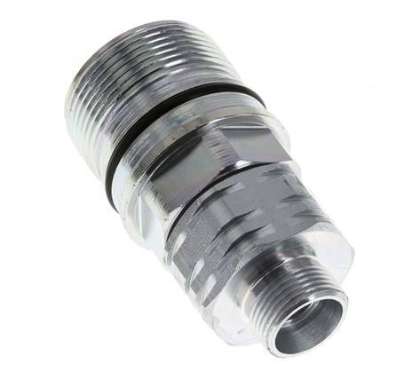 Steel DN 20 Hydraulic Coupling Socket 15 mm L Compression Ring ISO 14541/8434-1 D M42 x 2