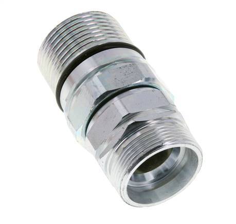 Steel DN 25 Hydraulic Coupling Socket 35 mm L Compression Ring ISO 8434-1 D M48 x 3