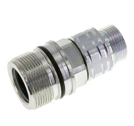 Steel DN 20 Hydraulic Coupling Socket 20 mm S Compression Ring ISO 14541/8434-1 D M42 x 2