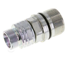 Steel DN 20 Hydraulic Coupling Socket 20 mm S Compression Ring ISO 14541/8434-1 D M42 x 2