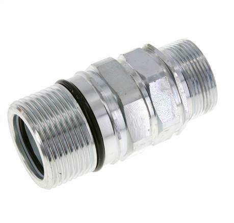 Steel DN 25 Hydraulic Coupling Socket 30 mm S Compression Ring ISO 8434-1 D M48 x 3