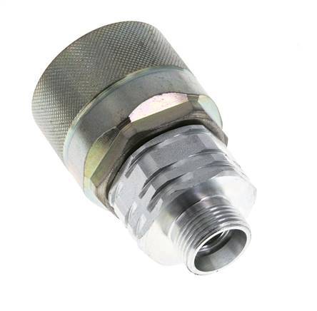 Steel DN 20 Hydraulic Coupling Plug 15 mm L Compression Ring ISO 14541/8434-1 D M42 x 2