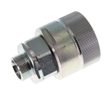 Stalen DN 25 Hydraulische Koppeling Insteeknippel 18 mm L Knelring ISO 8434-1 D M48 x 3