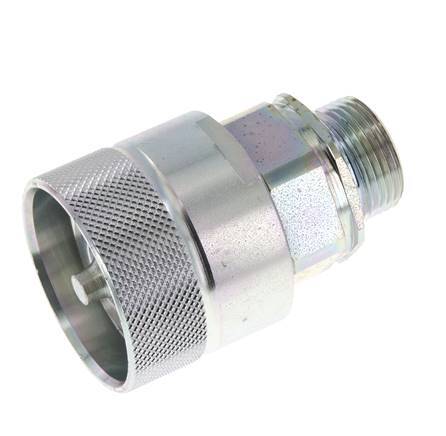 Steel DN 25 Hydraulic Coupling Plug 20 mm S Compression Ring ISO 8434-1 D M48 x 3