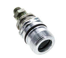 Steel DN 12.5 Hydraulic Coupling Socket 8 mm L Compression Ring Bulkhead ISO 14541/8434-1 D M36 x 2