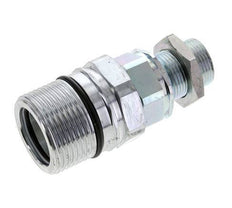 Steel DN 25 Hydraulic Coupling Socket 22 mm L Compression Ring Bulkhead ISO 8434-1 D M48 x 3