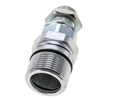 Steel DN 25 Hydraulic Coupling Socket 22 mm L Compression Ring Bulkhead ISO 8434-1 D M48 x 3