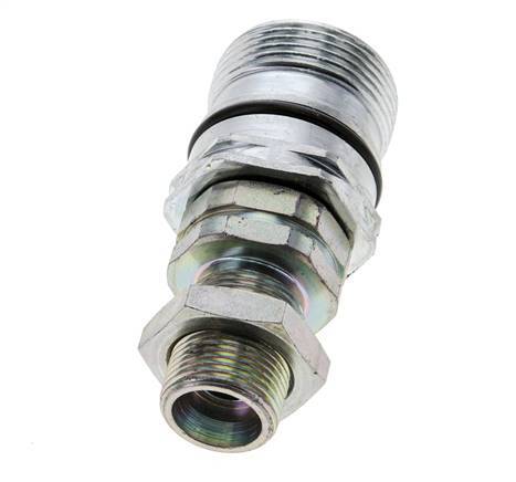 Steel DN 12.5 Hydraulic Coupling Socket 14 mm S Compression Ring Bulkhead ISO 14541/8434-1 D M36 x 2
