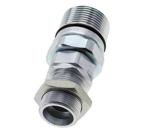 Steel DN 25 Hydraulic Coupling Socket 25 mm S Compression Ring Bulkhead ISO 8434-1 D M48 x 3