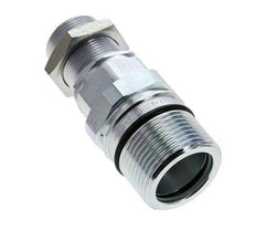 Steel DN 25 Hydraulic Coupling Socket 25 mm S Compression Ring Bulkhead ISO 8434-1 D M48 x 3