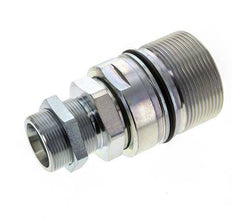 Steel DN 31.5 Hydraulic Coupling Socket 30 mm S Compression Ring Bulkhead ISO 8434-1 D M70 x 3