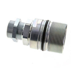 Steel DN 31.5 Hydraulic Coupling Socket 30 mm S Compression Ring Bulkhead ISO 8434-1 D M70 x 3