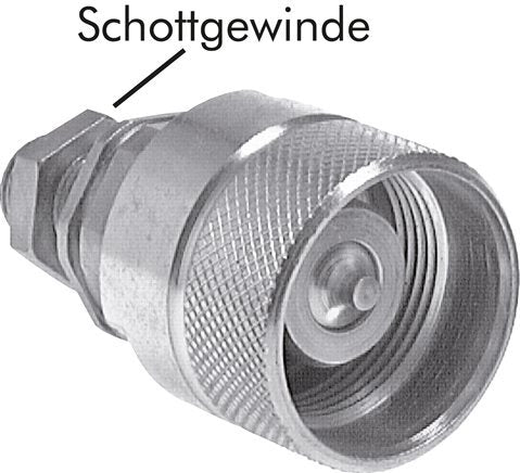Steel DN 25 Hydraulic Coupling Plug 25 mm S Compression Ring Bulkhead ISO 8434-1 D M48 x 3