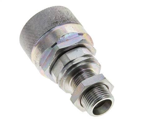 Steel DN 12.5 Hydraulic Coupling Plug 12 mm S Compression Ring Bulkhead ISO 14541/8434-1 D M36 x 2