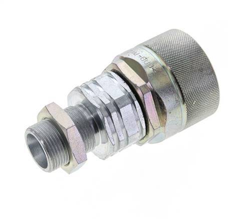 Steel DN 20 Hydraulic Coupling Plug 16 mm S Compression Ring Bulkhead ISO 14541/8434-1 D M42 x 2