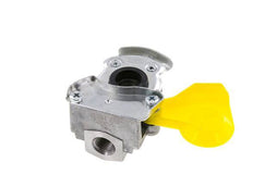Aluminium Gladhand Koppeling M16x1.5 Binnendraad Onderbreking (geel) DIN 74342