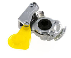Aluminium Gladhand Koppeling M16x1.5 Binnendraad Onderbreking (geel) DIN 74254