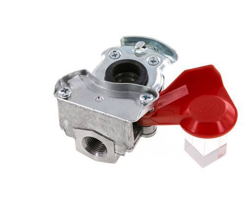 Supply Red Aluminum Gladhand Coupling M16x1.5 Female Threads DIN 74342