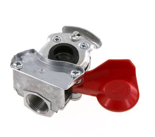 Aluminium Gladhand Koppeling M22x1.5 Binnendraad Toevoer (rood) DIN 74342